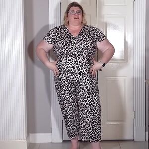 CurveSoul leopard Jumpsuit, size 3XL